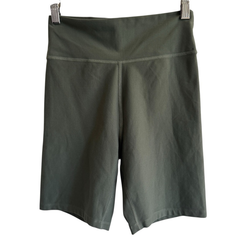Abercrombie & Fitch 90s Contour High Waisted Bike Short, Sage Green, Size S